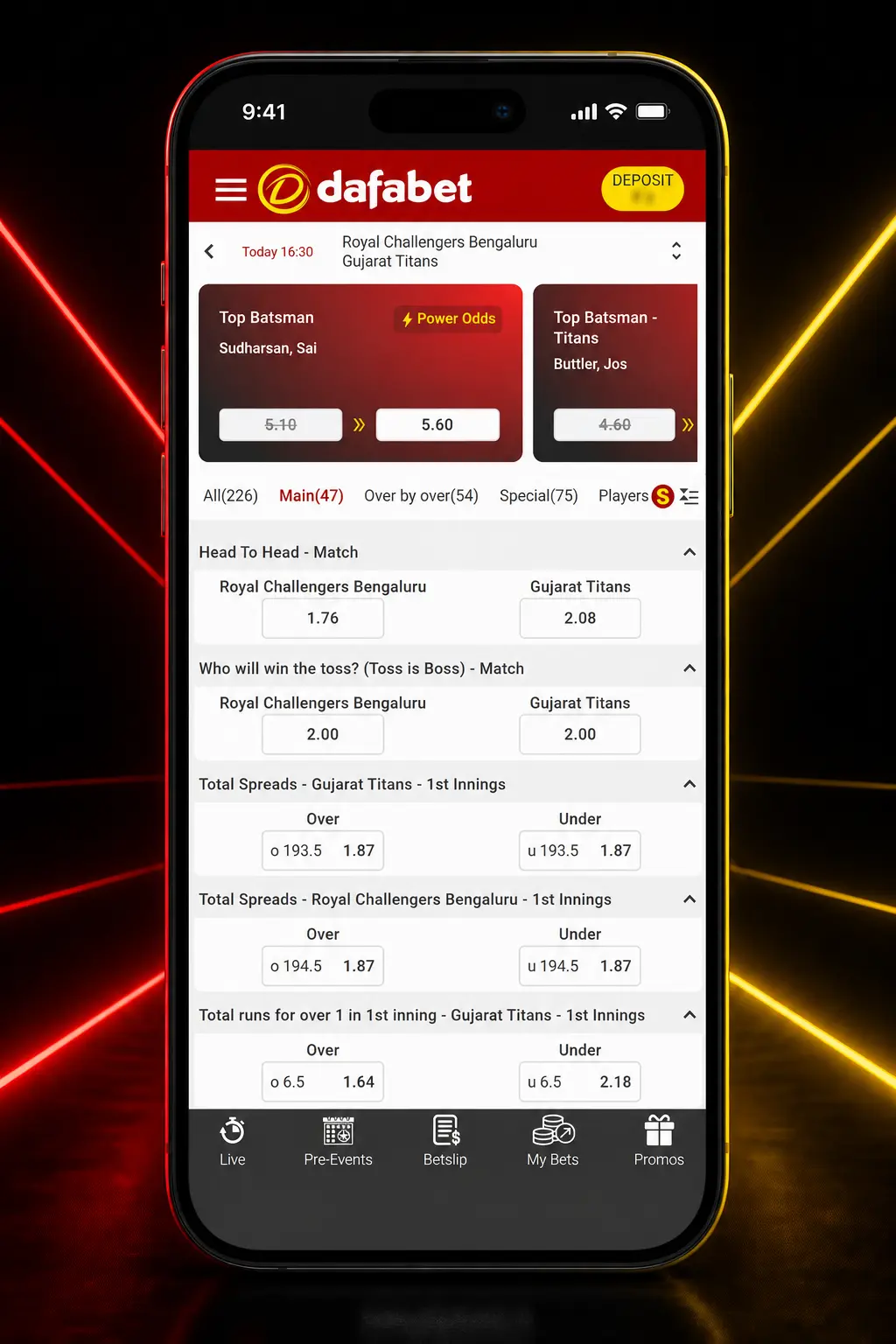 Step-by-step guide to signing up and placing a cricket bet on Dafabet, from registration to selecting a betting market.