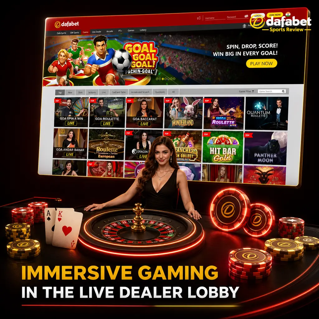 Live dealer lobby showing HD-streamed roulette, baccarat, blackjack, sic bo, and game show tables with real-time betting