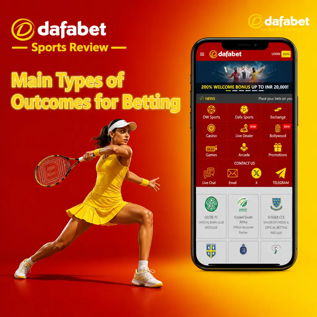 Dafabet betting markets on Match Winner, Over/Under, Handicap, Correct Score, and Both Teams to Score across cricket, football, kabaddi