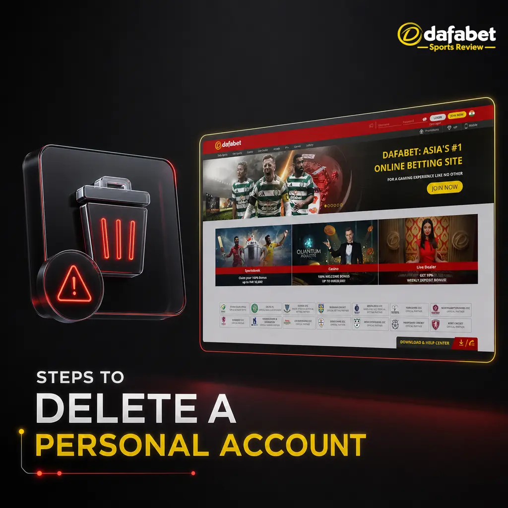 Steps to delete a Dafabet personal account: contact support, verify identity, state reason, and receive closure confirmation.