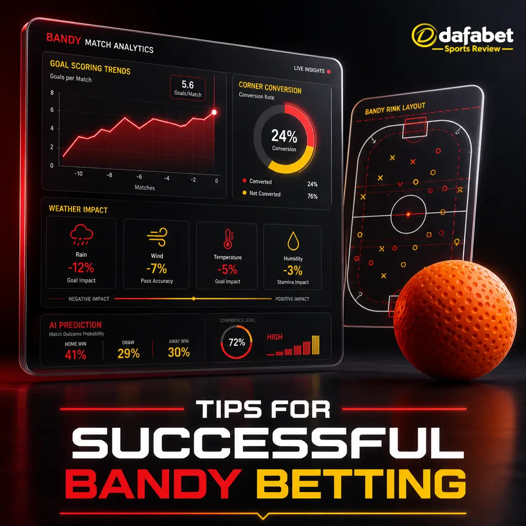 Tips for successful bandy betting on Dafabet: weather, corner strokes, penalty shots, squad depth, and bankroll management.