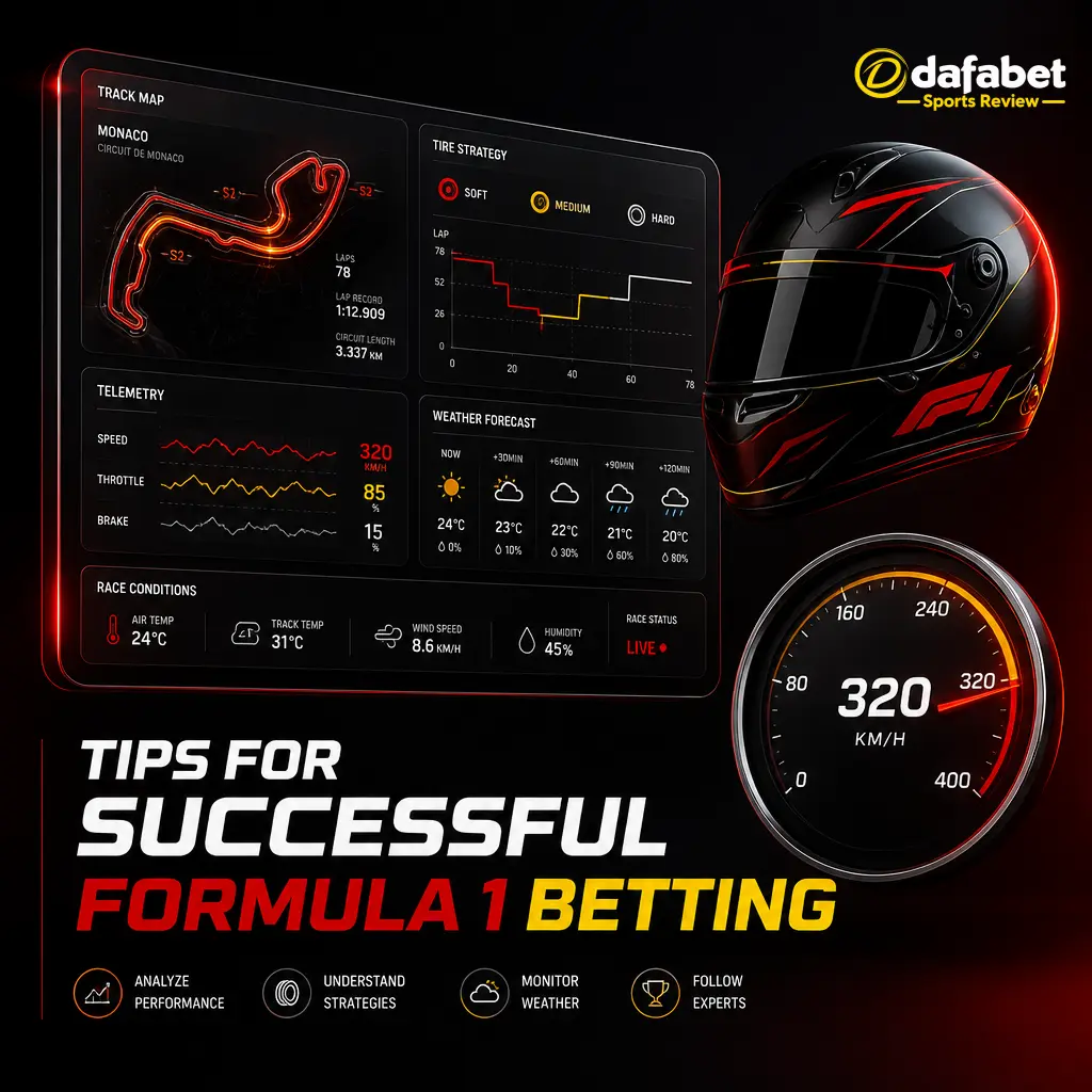 Tips for successful Dafabet F1 betting: analyzing driver form, circuit conditions, qualifying results, and bankroll management for 2026 Grand Prix wagers.