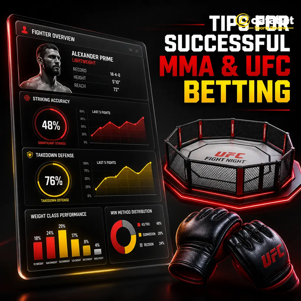Tips for successful MMA and UFC betting: analyze fighting styles, training camps, weight cuts, reach, and bankroll management.