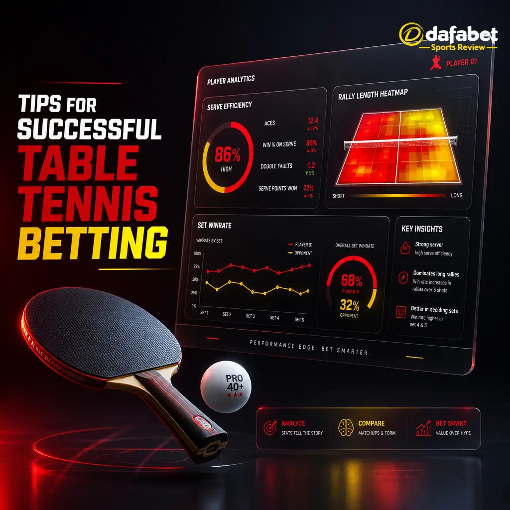 Table tennis betting tips covering grip style, serve advantage, recent form, unforced errors, and bankroll management strategies.