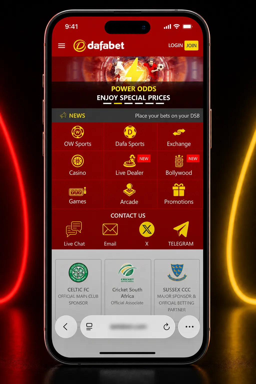 Step-by-step guide showing how to install the Dafabet app on iOS via Safari and Add to Home Screen