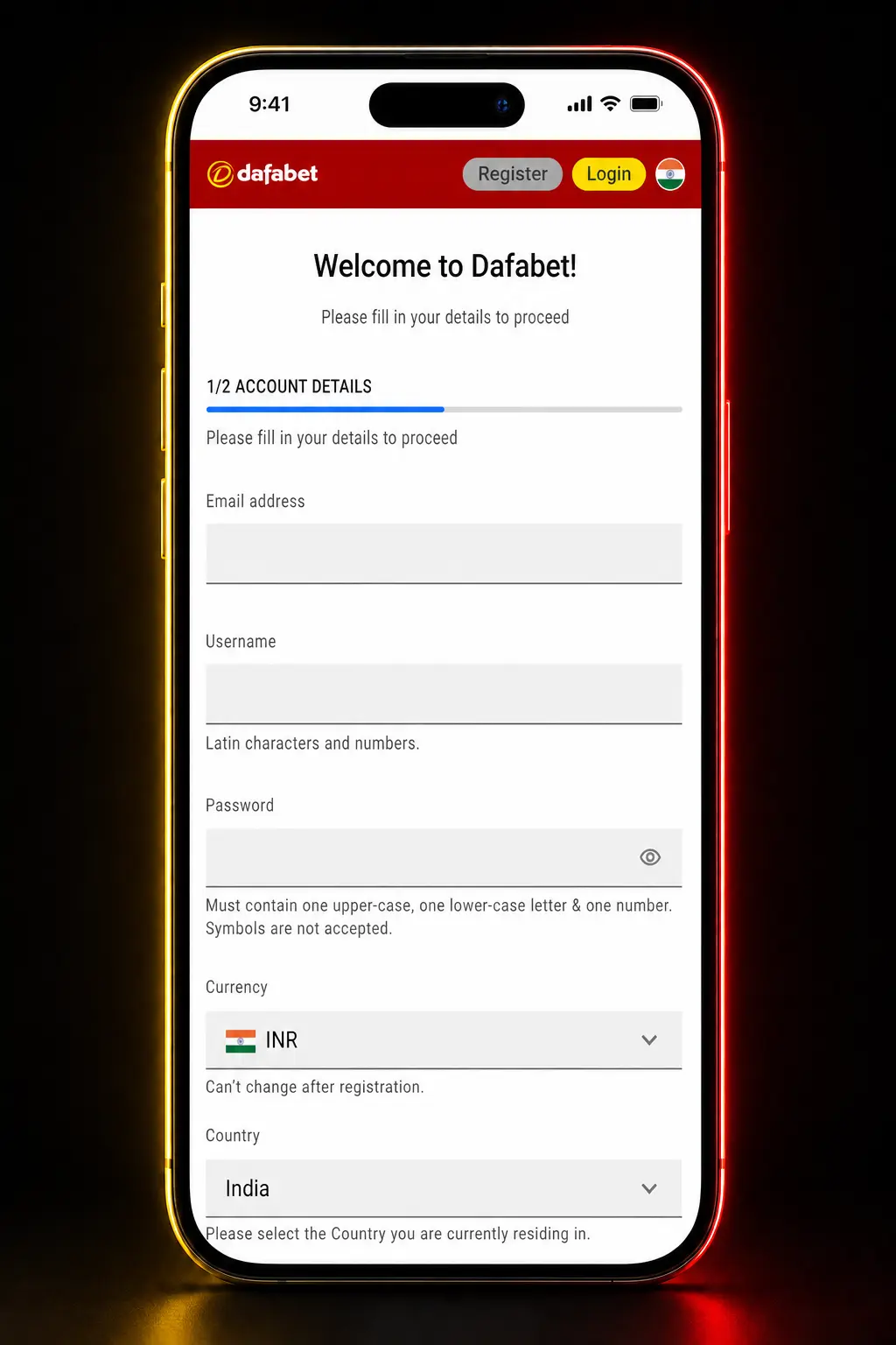 Step-by-step guide showing how to register, deposit, and place an American football bet on Dafabet sportsbook app