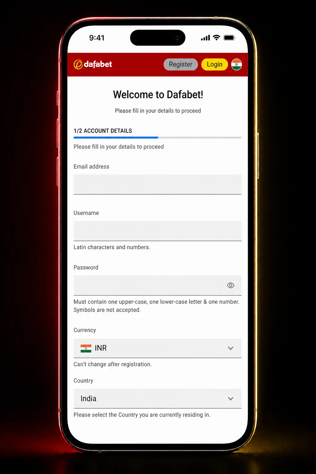 Step-by-step guide to registering, depositing, and placing a handball bet on the Dafabet website or app