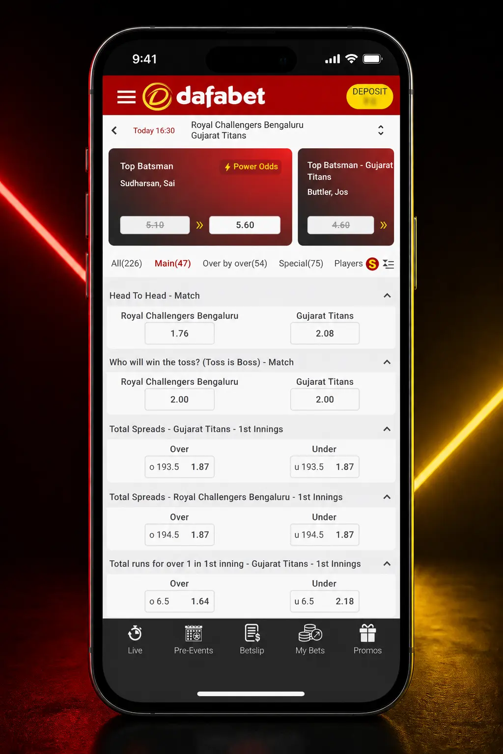 Step-by-step guide to registering, depositing, and placing a rugby bet on the Dafabet mobile app