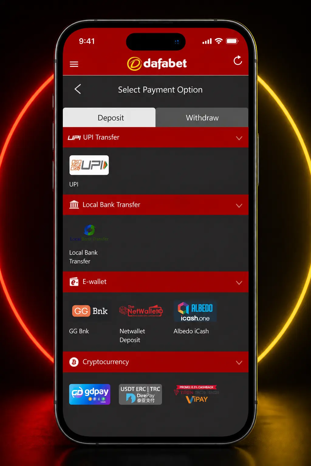 Step-by-step guide to depositing funds and placing a badminton bet on the Dafabet app in India