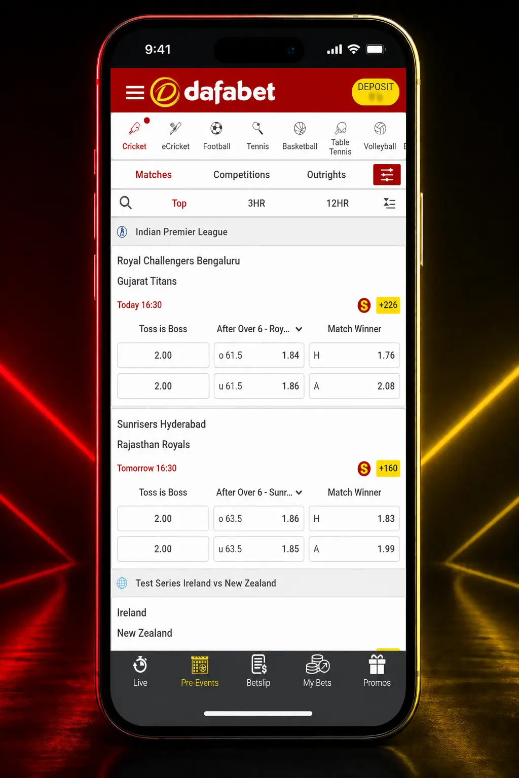 Step-by-step guide showing how to sign up, deposit, and place a CS2 bet on Dafabet's mobile betting platform.