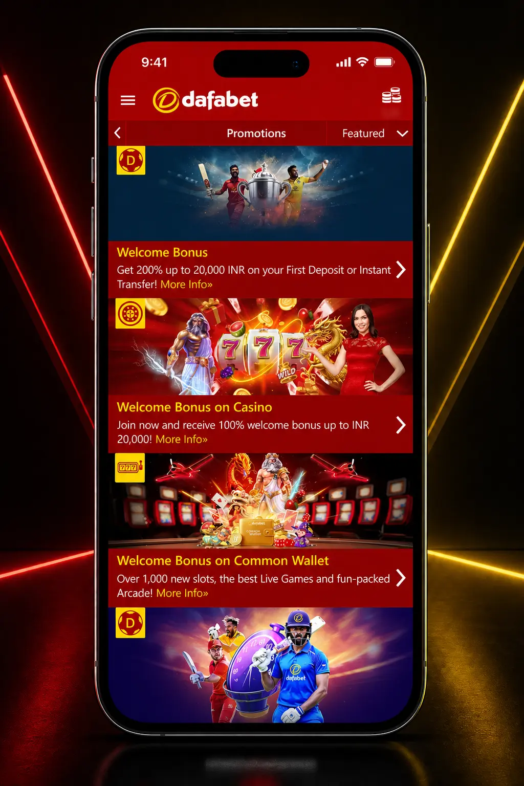 Step-by-step guide showing how to register, deposit and enter a promo code to activate Dafabet bonuses in India.