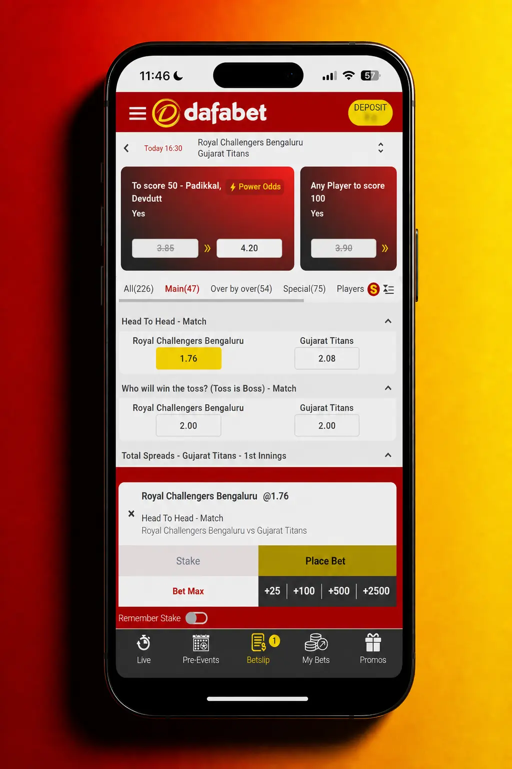 Step-by-step screenshot showing how to place a bet at Dafabet, from login to confirming your wager