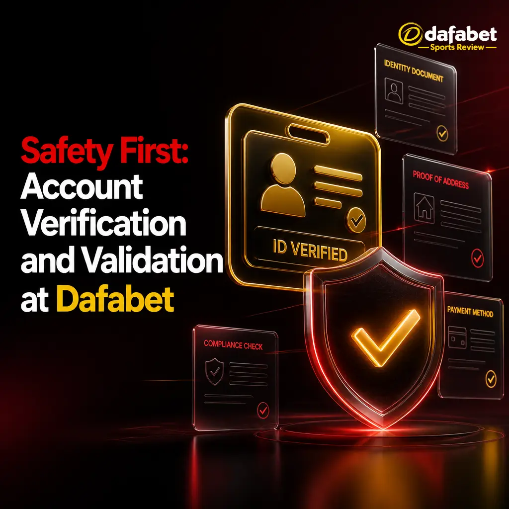 Dafabet KYC account verification process showing required documents for identity and payment method validation